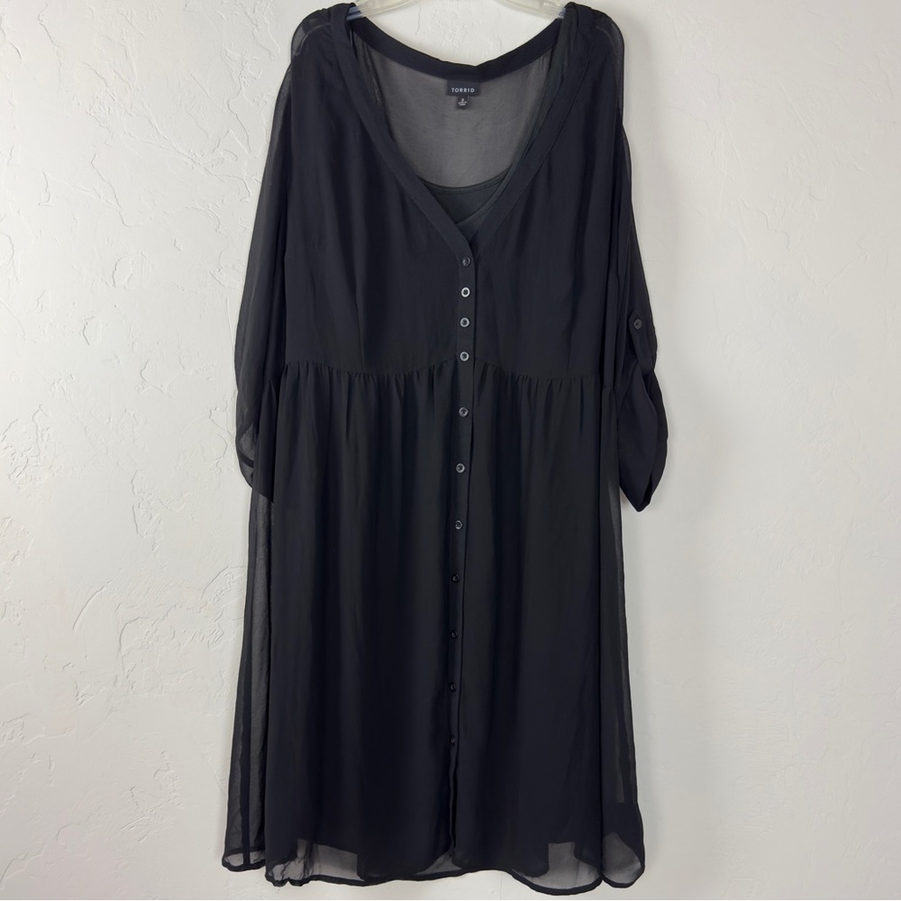 Torrid Black Long Sleeve Dress